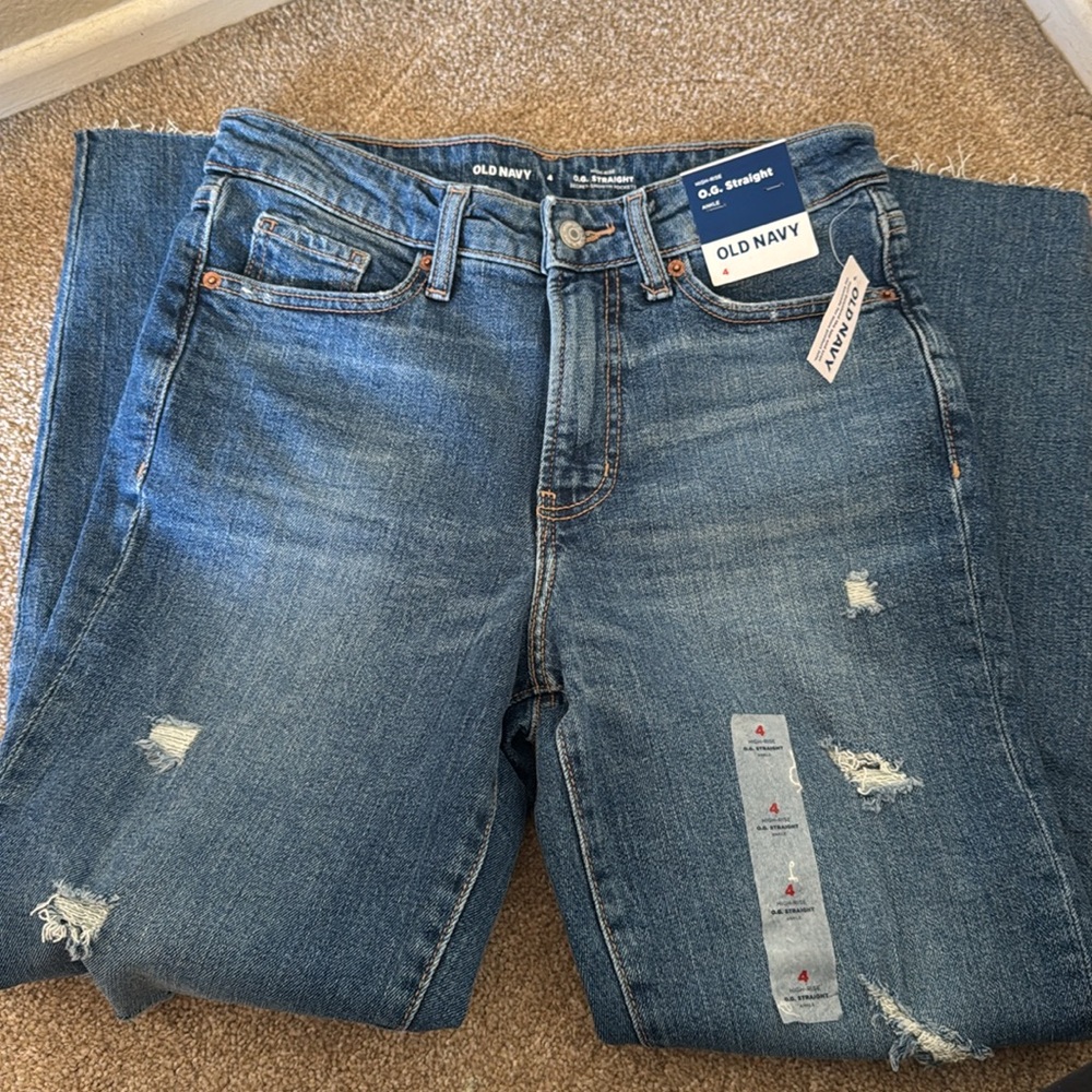 Old Navy O.G. Straight High-Rise Ankle Jeans - Size 4 (NWT)
